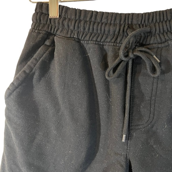 U.S. Apparel Black Knit Shorts Size Small Elastic Waistband Drawstring Pockets - Picture 3 of 5
